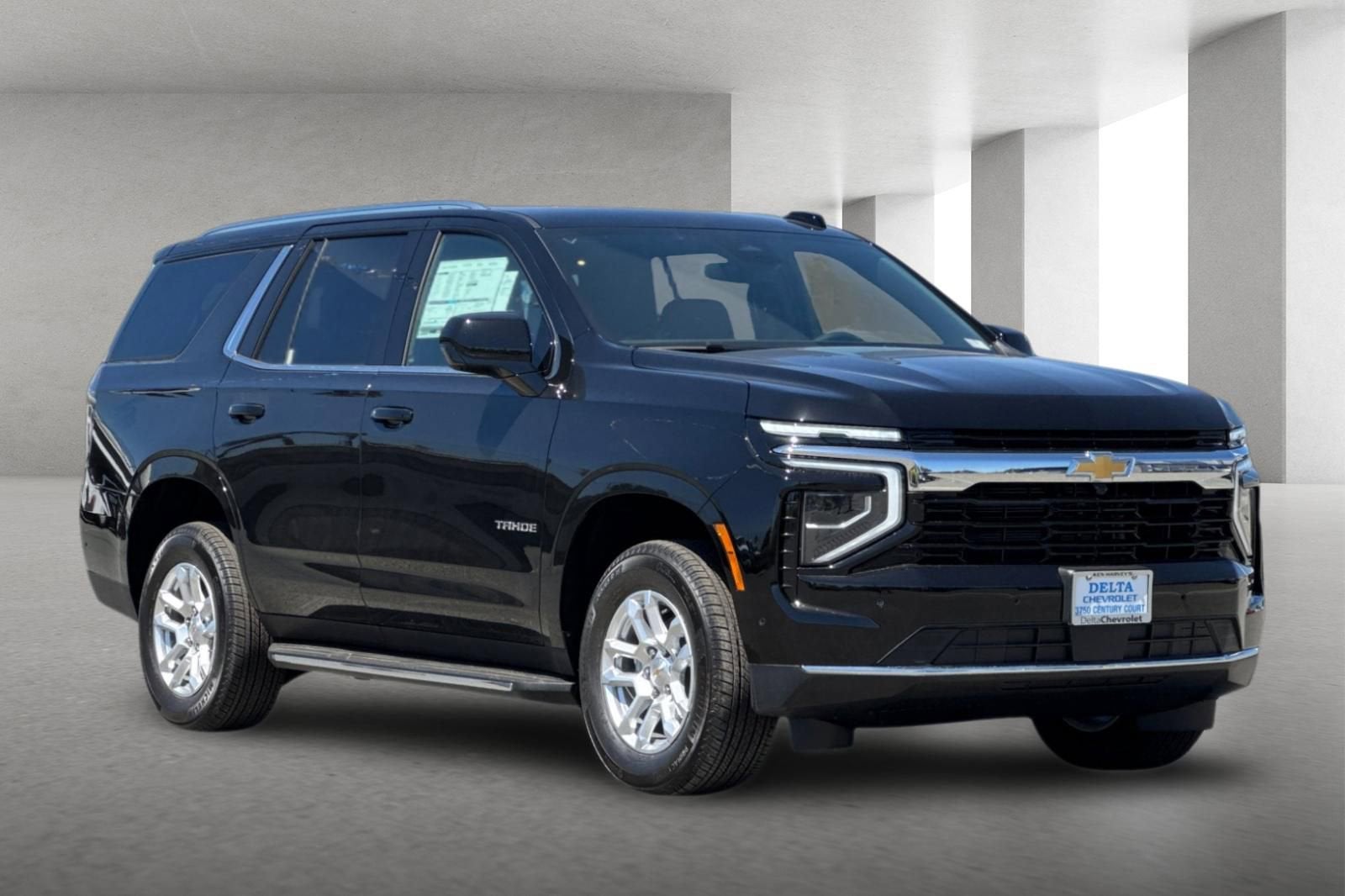 2026 Chevrolet Tahoe LS in Black — front three-quarter view