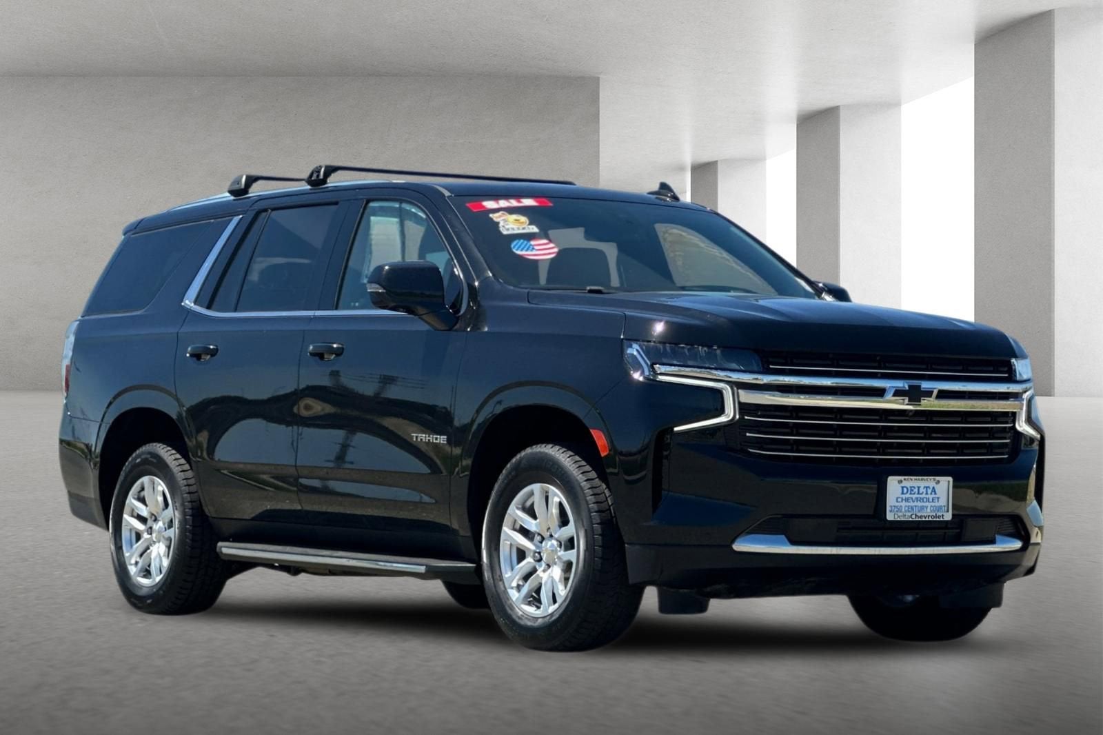 2022 Chevrolet Tahoe LT in Black — front three-quarter view