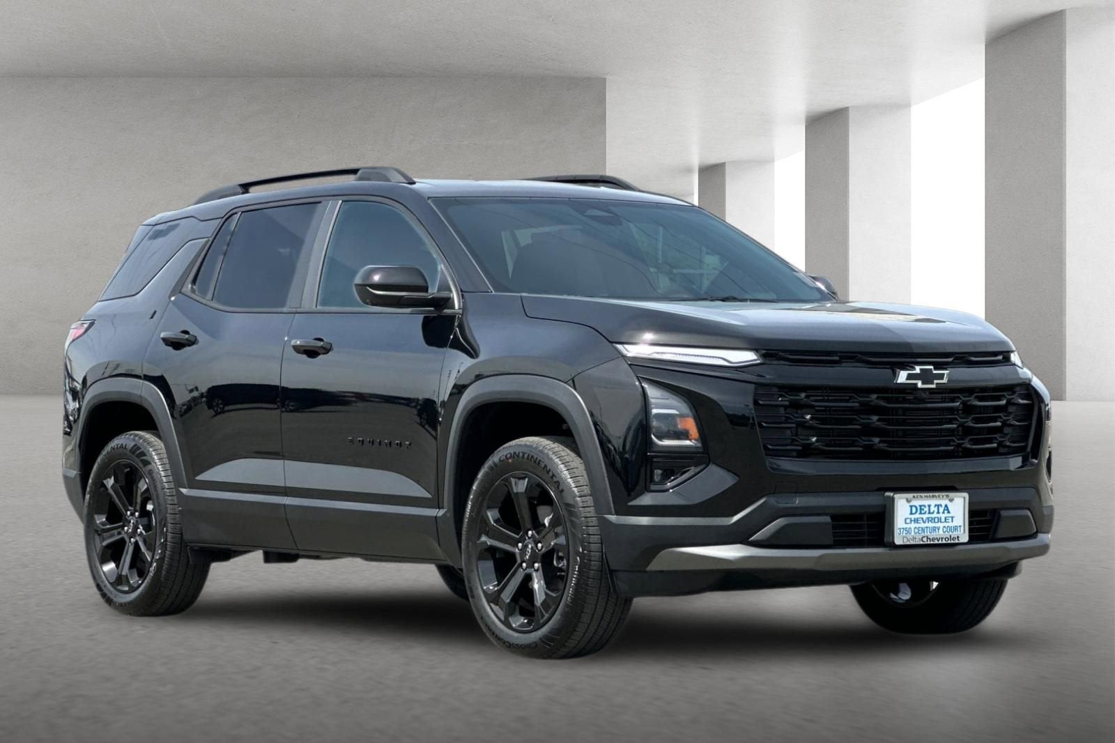 2026 Chevrolet Equinox LT in Mosaic Black Metallic — front three-quarter view