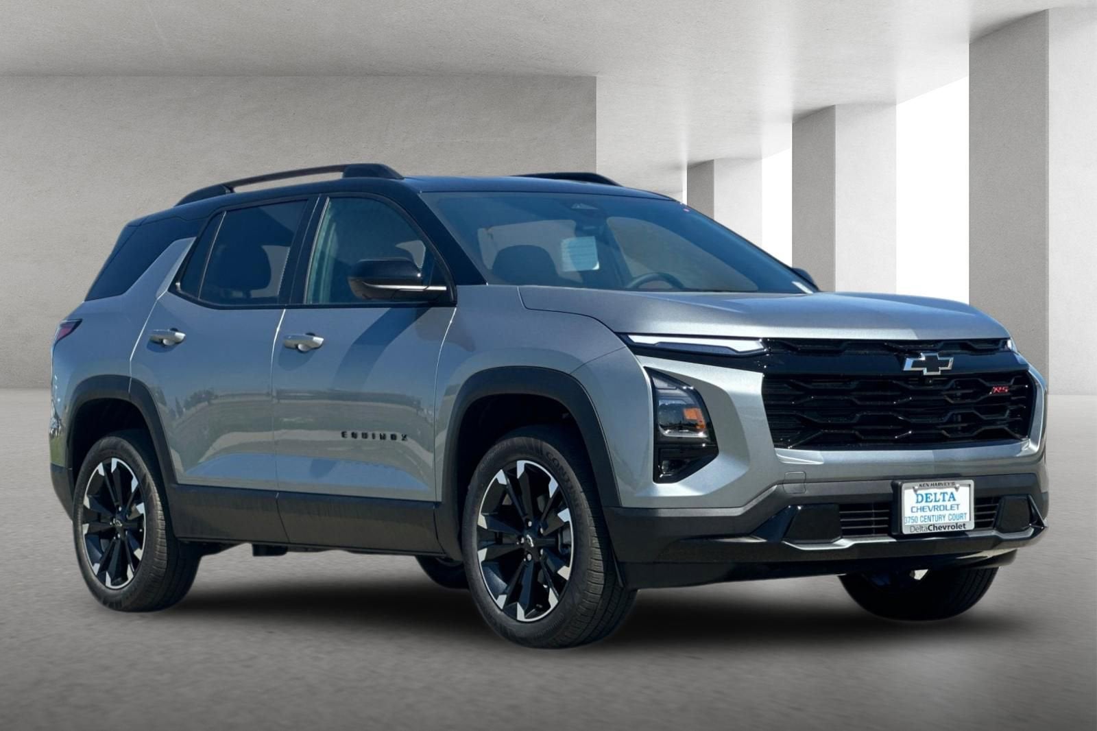 2026 Chevrolet Equinox RS in Sterling Gray Metallic — front three-quarter view