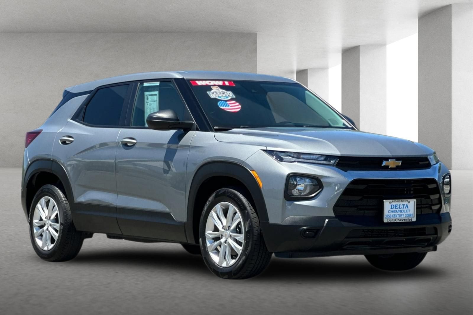 2023 Chevrolet Trailblazer LS in Sterling Gray Metallic — front three-quarter view